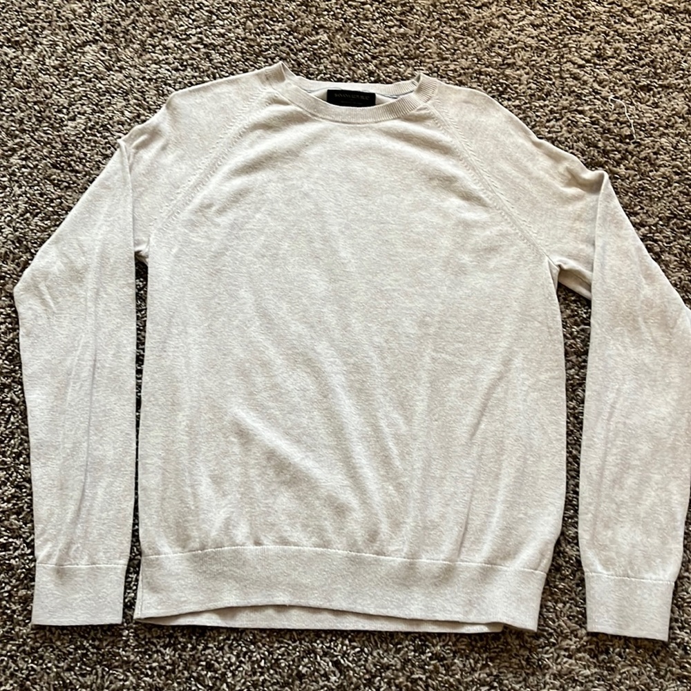 Cream Colored Crew Neck Sweater